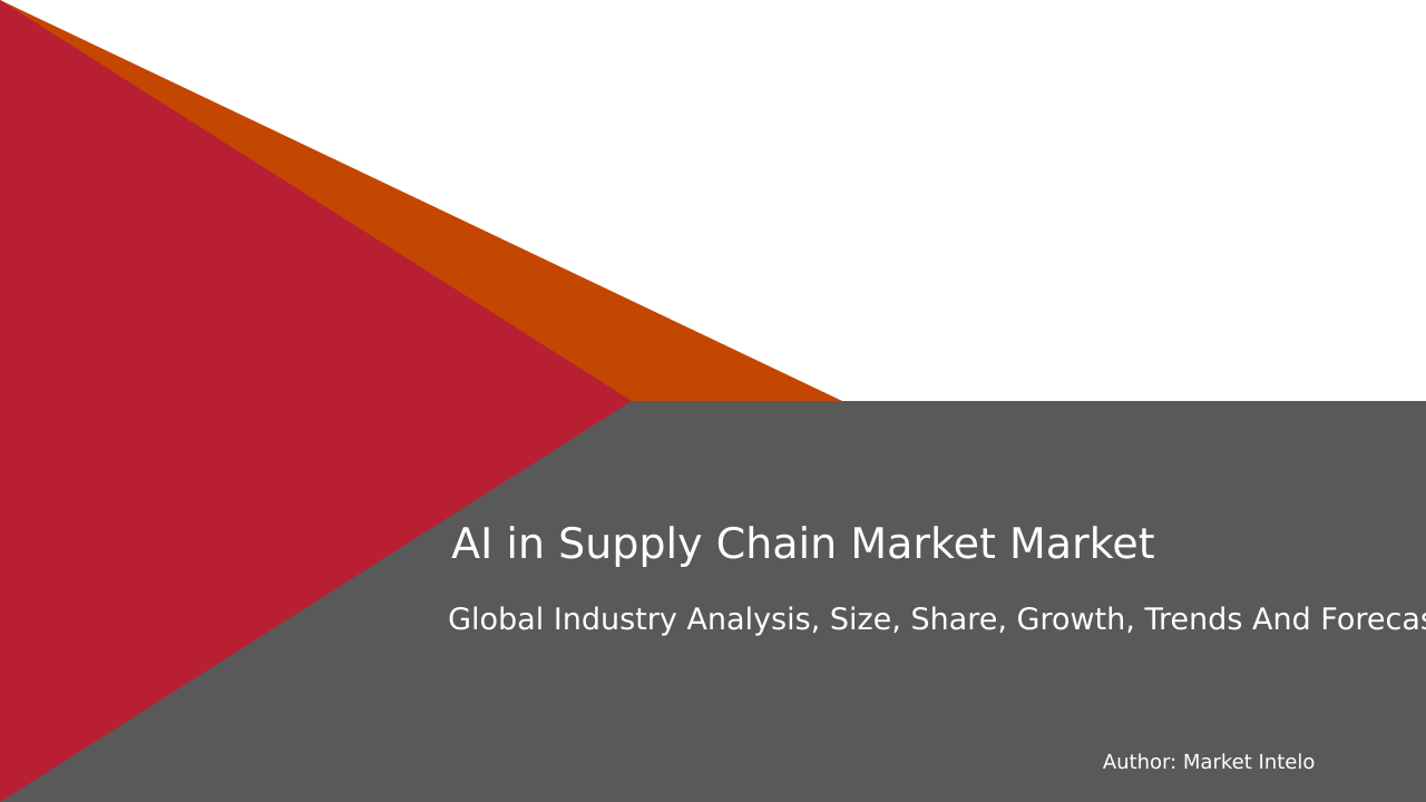 AI in Supply Chain Market Research Report 2033
