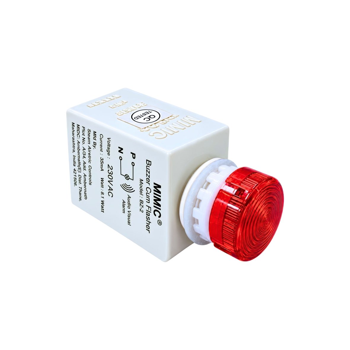 Buzzer Cum Flasher 12-24V AC/DC,DC 24V | 110V, AC110V | 230V